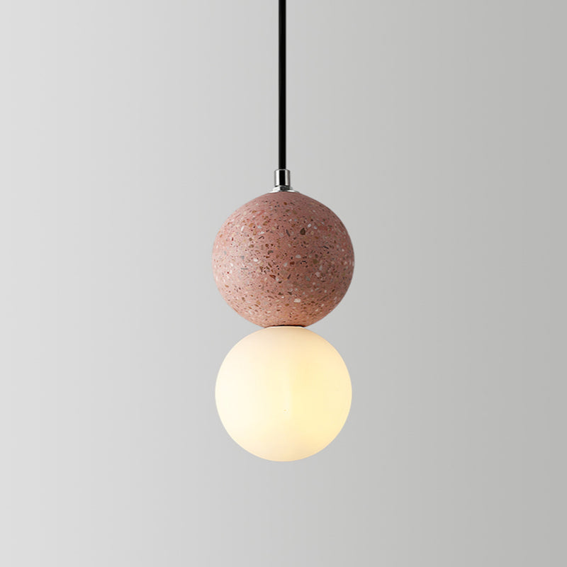 Black and White Glass Pendant Light with Integrated LED – Modern Kitchen Pendant Lighting, Contemporary Hanging Lights 11