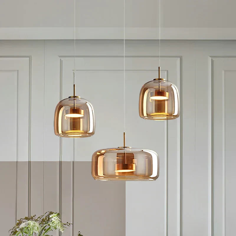 Elegant Modern Glass Pendant Light – Warm Kitchen Pendant Lighting for Stylish Home Decor 2