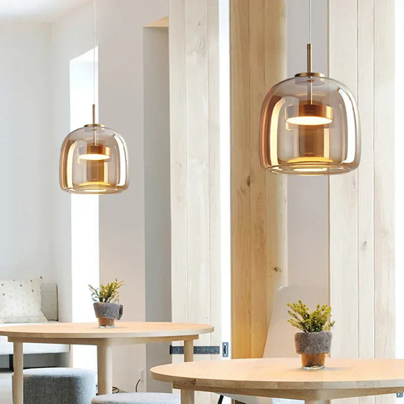 Elegant Modern Glass Pendant Light – Warm Kitchen Pendant Lighting for Stylish Home Decor 5
