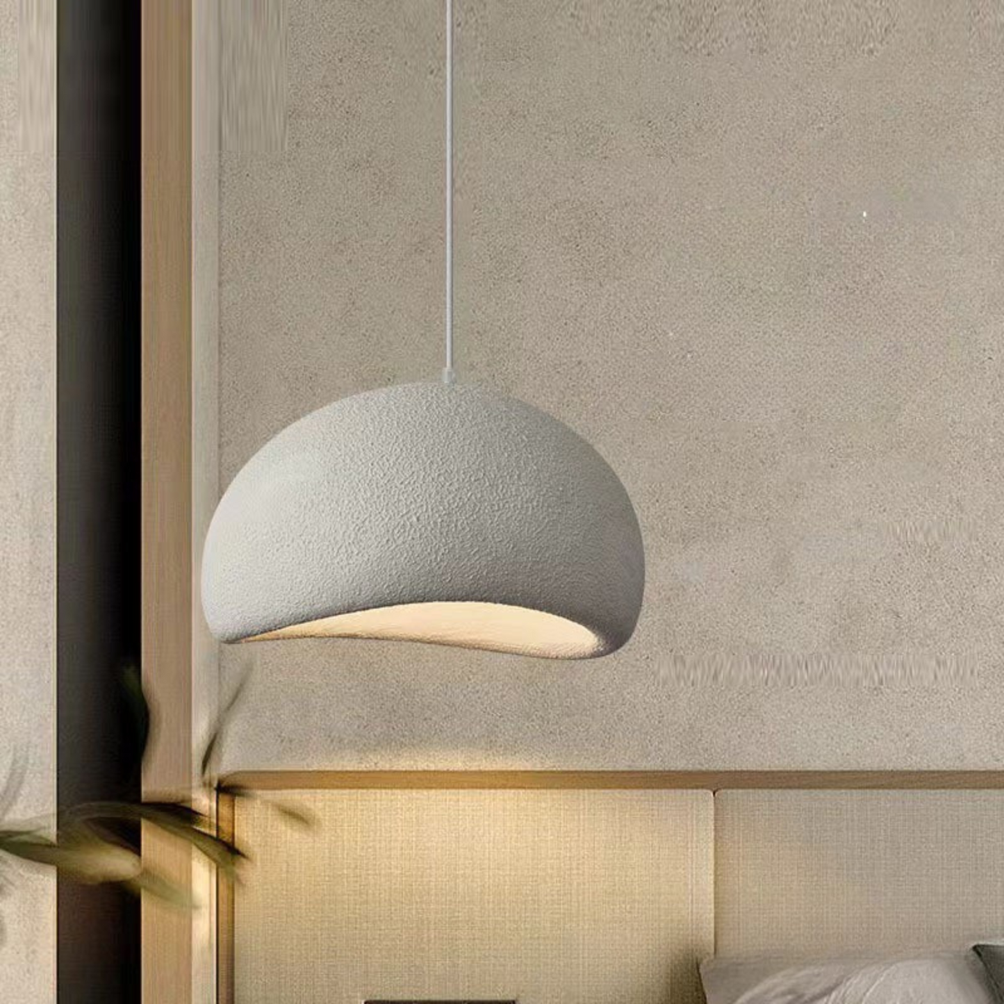 Japandi Style Resin Pendant Lamp – Adjustable Length Minimalist Ceiling Light Fixture for Modern Spaces 4