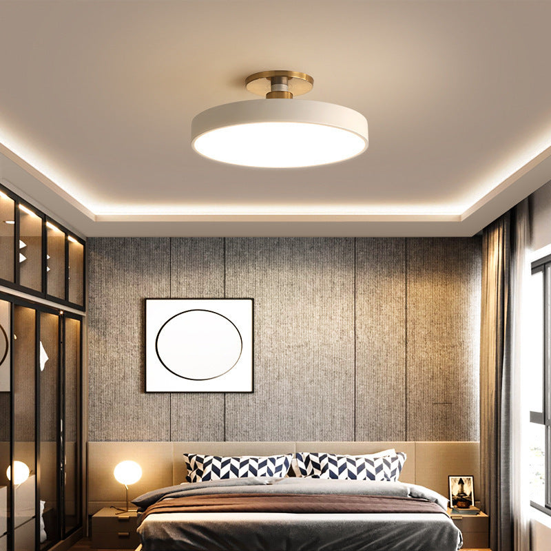 Minimalist LED Flush Mount Ceiling Light with Natural Wood Accents – Modern Ceiling Lamp for Home Lighting 0
