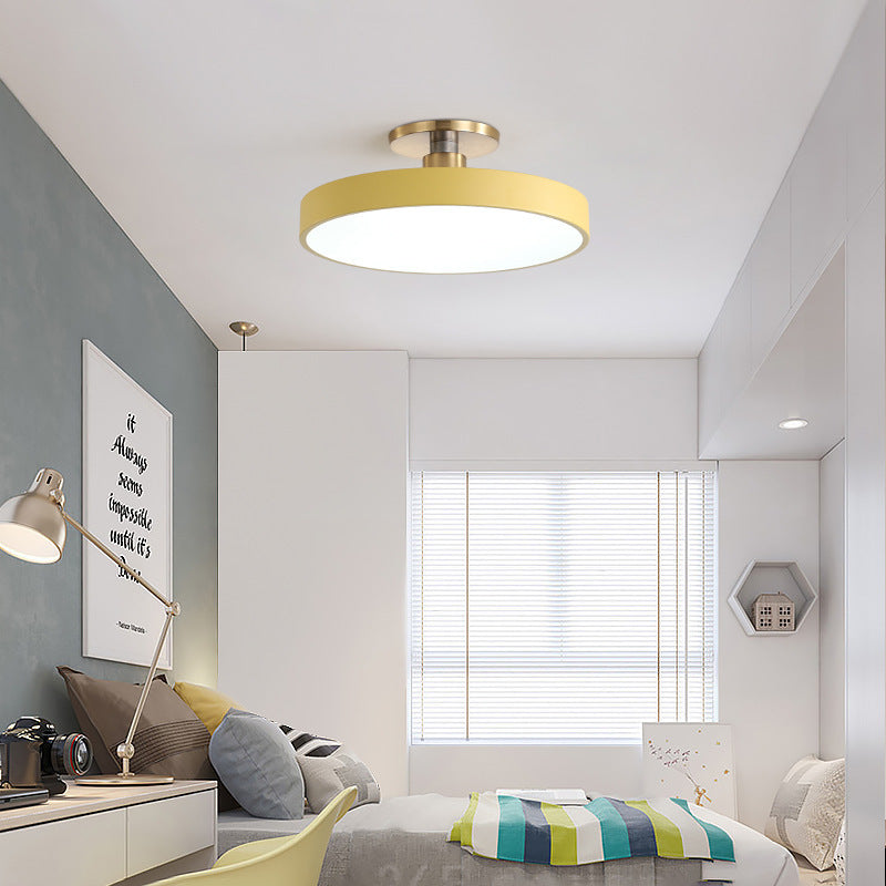 Minimalist LED Flush Mount Ceiling Light with Natural Wood Accents – Modern Ceiling Lamp for Home Lighting 3