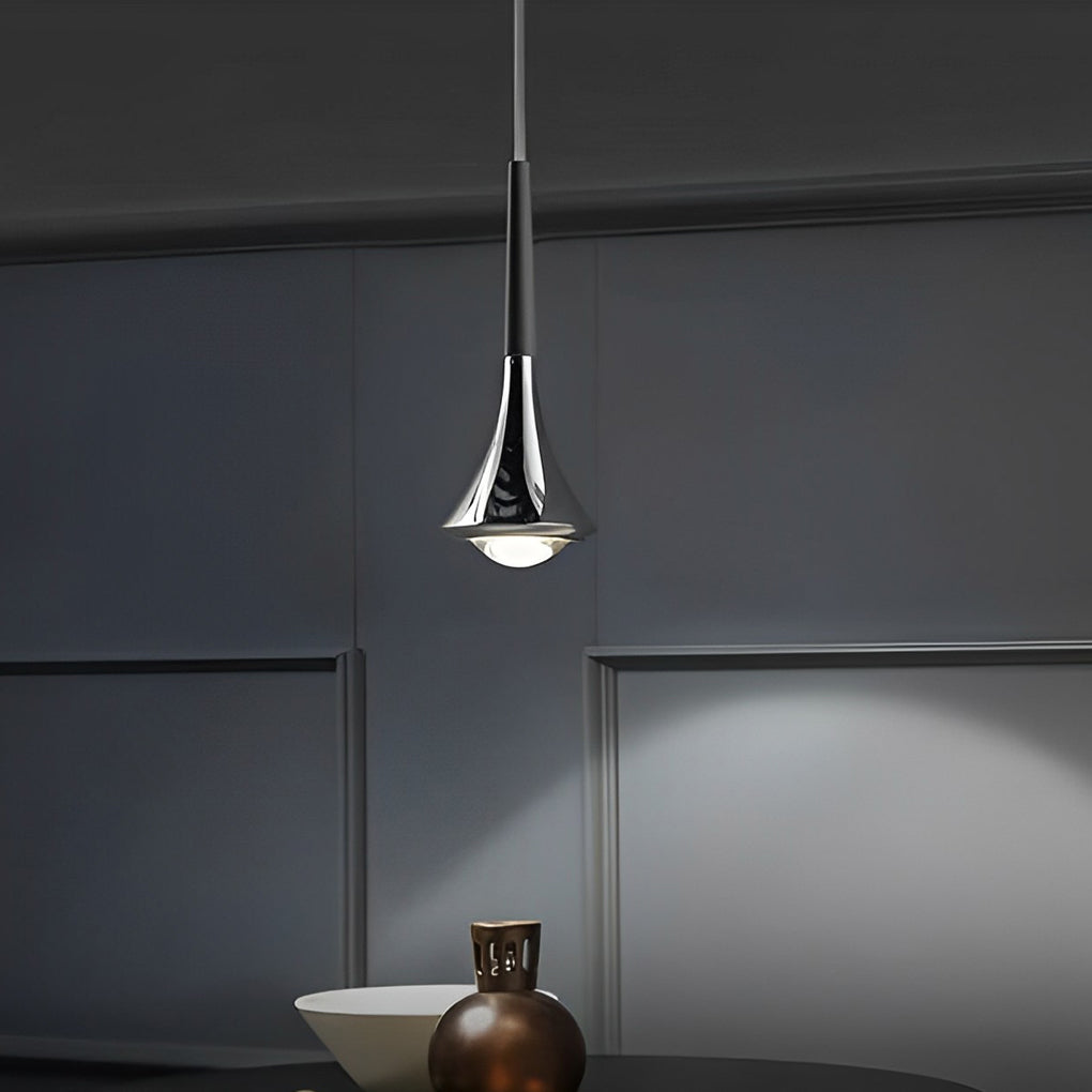 Modern Black Pendant Light – Scandinavian Drop Design with Warm LED for Kitchen and Living Room 2