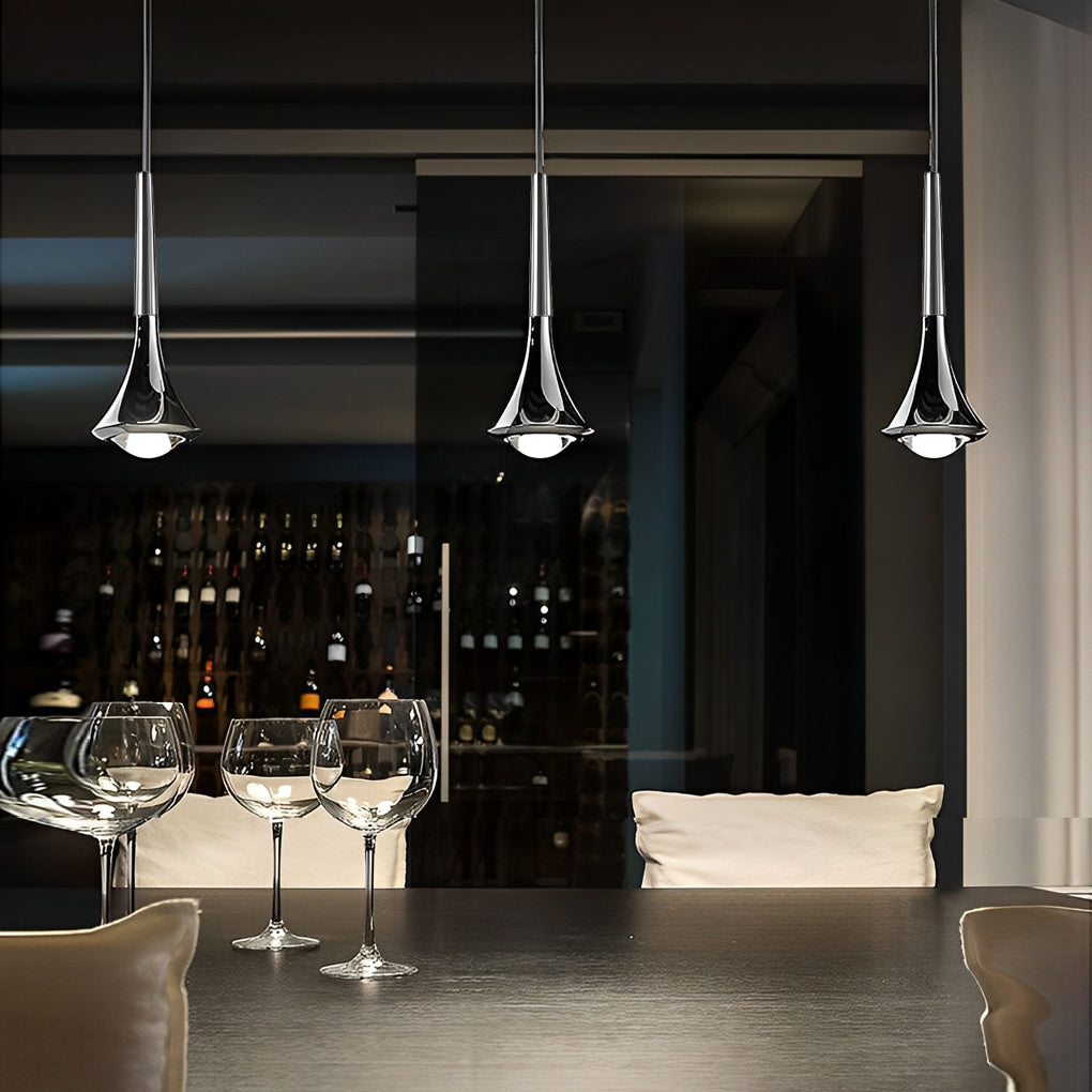 Modern Black Pendant Light – Scandinavian Drop Design with Warm LED for Kitchen and Living Room 3
