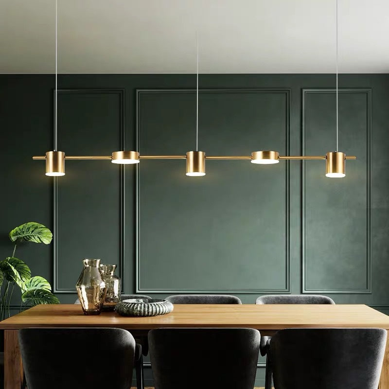 Modern Black Pendant Light for Kitchen Island - Adjustable 3, 5, or 6 Bulb Options in Elegant Aluminum Design 1