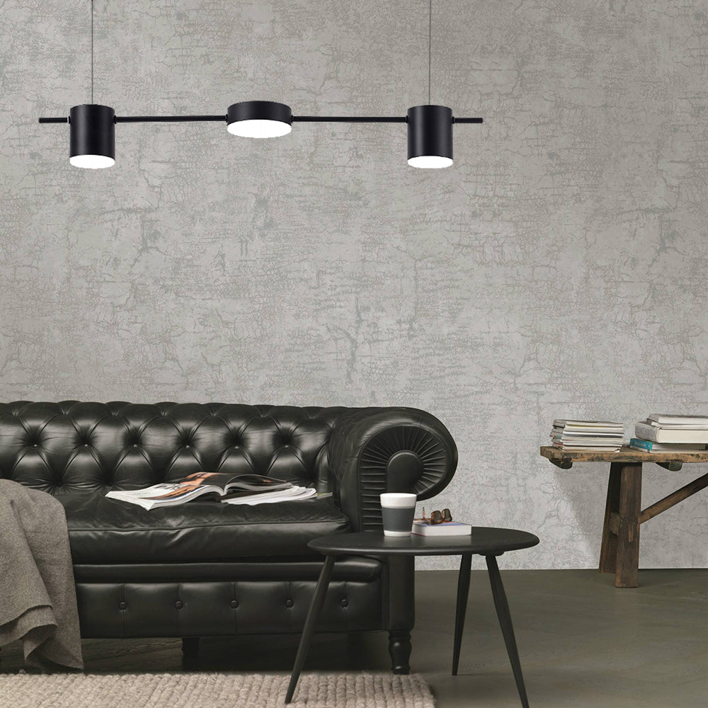 Modern Black Pendant Light for Kitchen Island - Adjustable 3, 5, or 6 Bulb Options in Elegant Aluminum Design 3