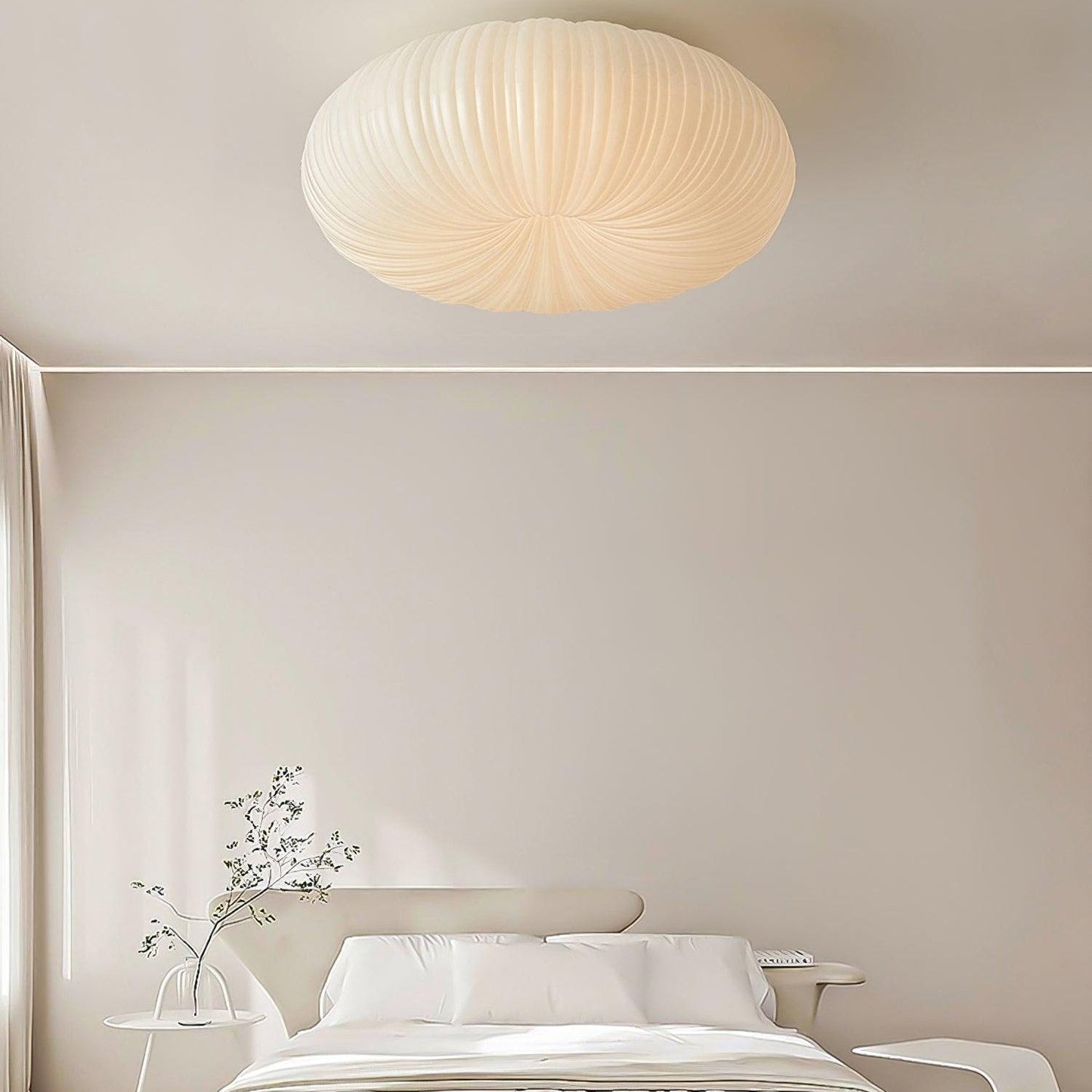 Modern LED Flush Mount Ceiling Light Fixture with Remote Control – Adjustable Brightness and Elegant Design 7