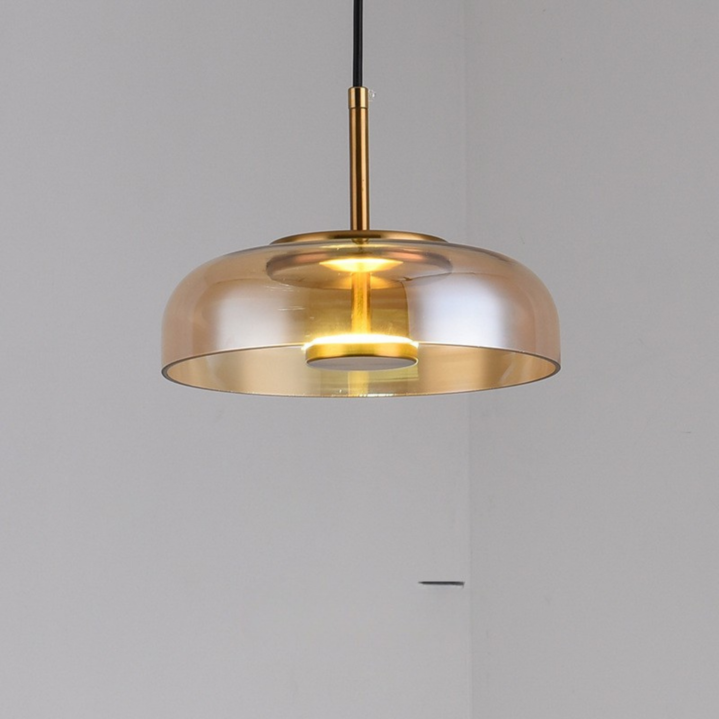 Modern LED Pendant Light, Adjustable Height Glass Hanging Light for Kitchen and Home Interiors, Minimalist Design 0
