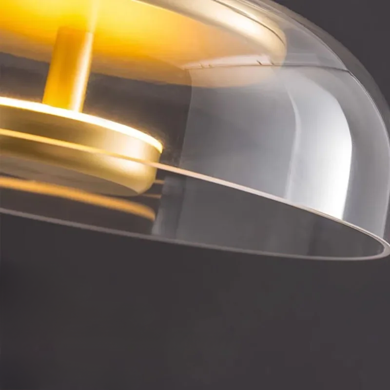 Modern LED Pendant Light, Adjustable Height Glass Hanging Light for Kitchen and Home Interiors, Minimalist Design 4