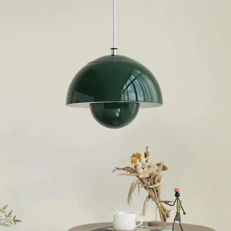 Modern Scandinavian Glass Pendant Light with LED – Warm White Finish for Kitchen and Living Room 0