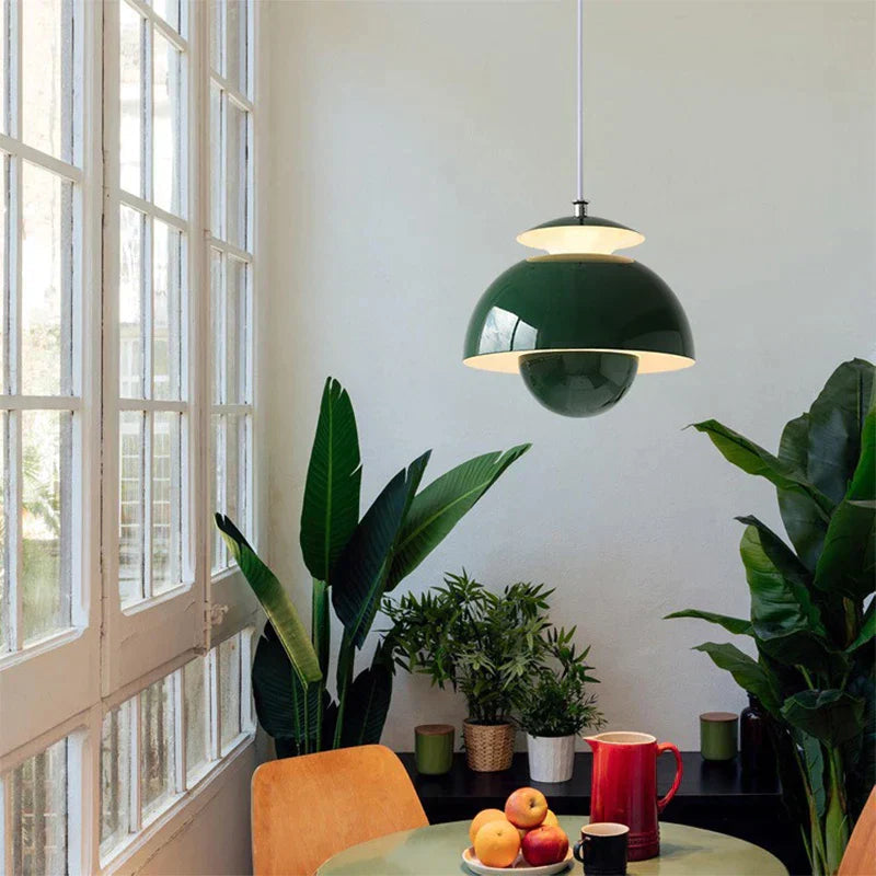 Modern Scandinavian Glass Pendant Light with LED – Warm White Finish for Kitchen and Living Room 1