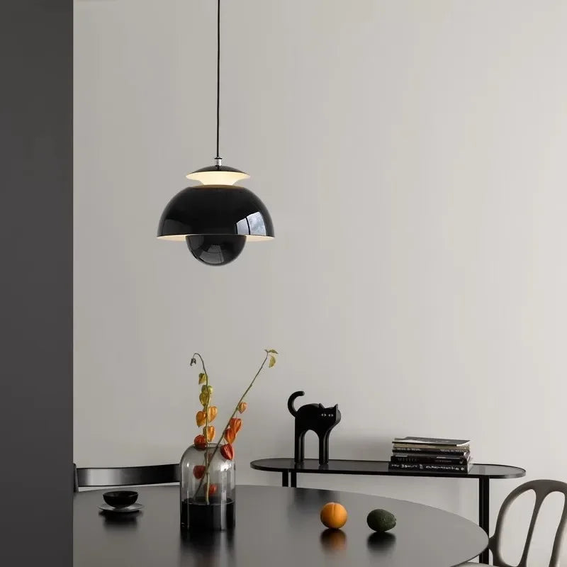 Modern Scandinavian Glass Pendant Light with LED – Warm White Finish for Kitchen and Living Room 2