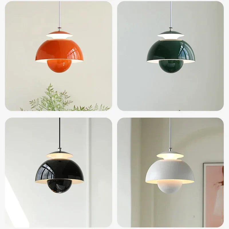Modern Scandinavian Glass Pendant Light with LED – Warm White Finish for Kitchen and Living Room 3