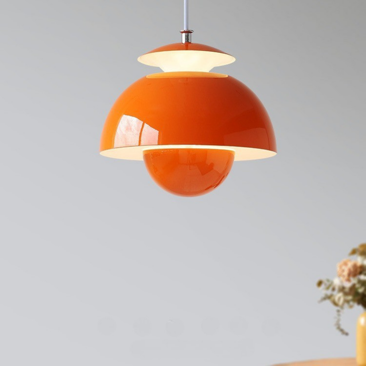Modern Scandinavian Glass Pendant Light with LED – Warm White Finish for Kitchen and Living Room 5