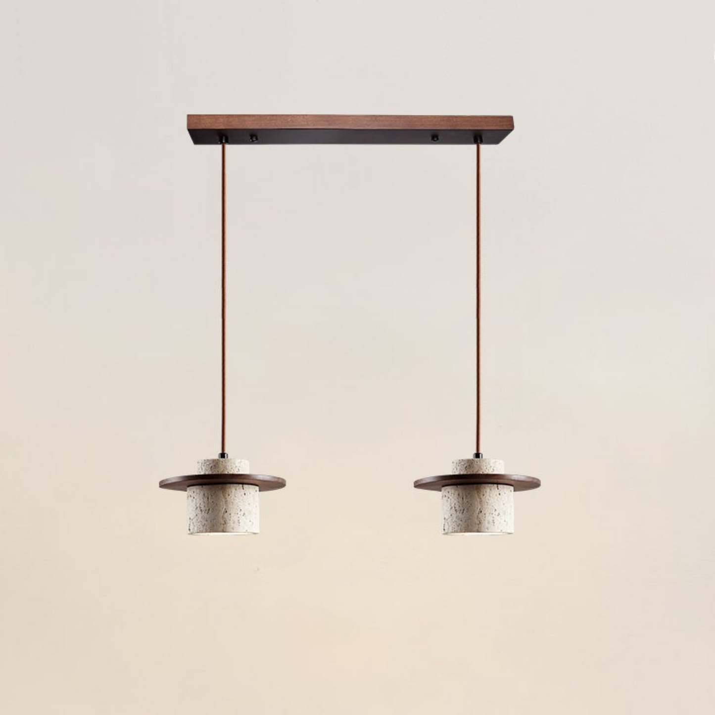 Natural Travertine Pendant Light with Adjustable Height - Modern LED Kitchen Pendant Lighting 7
