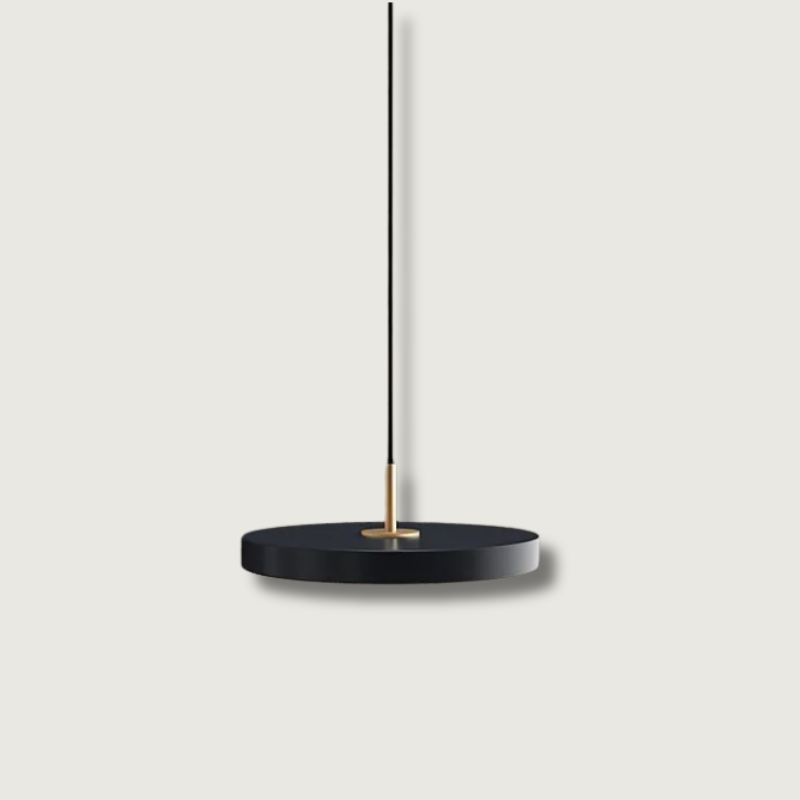 Scandinavian Black Pendant Light with Natural Wood and Metal Design – Minimalist Kitchen Pendant Lighting Fixture 1