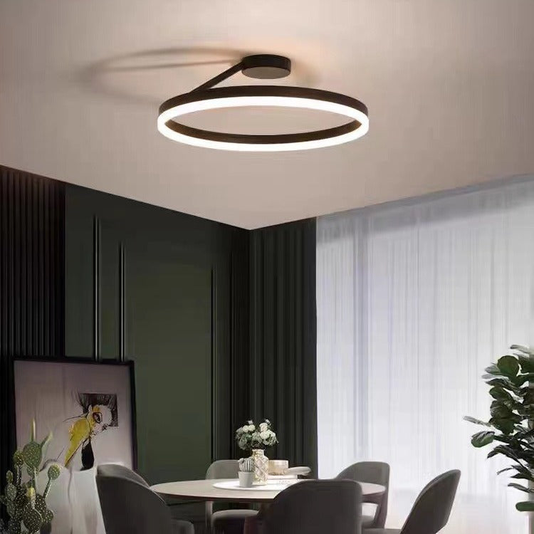 Scandinavian LED Ceiling Lamp - Modern Flush Mount Ceiling Light Fixture for Cozy Interiors, Energy-Efficient Design 0