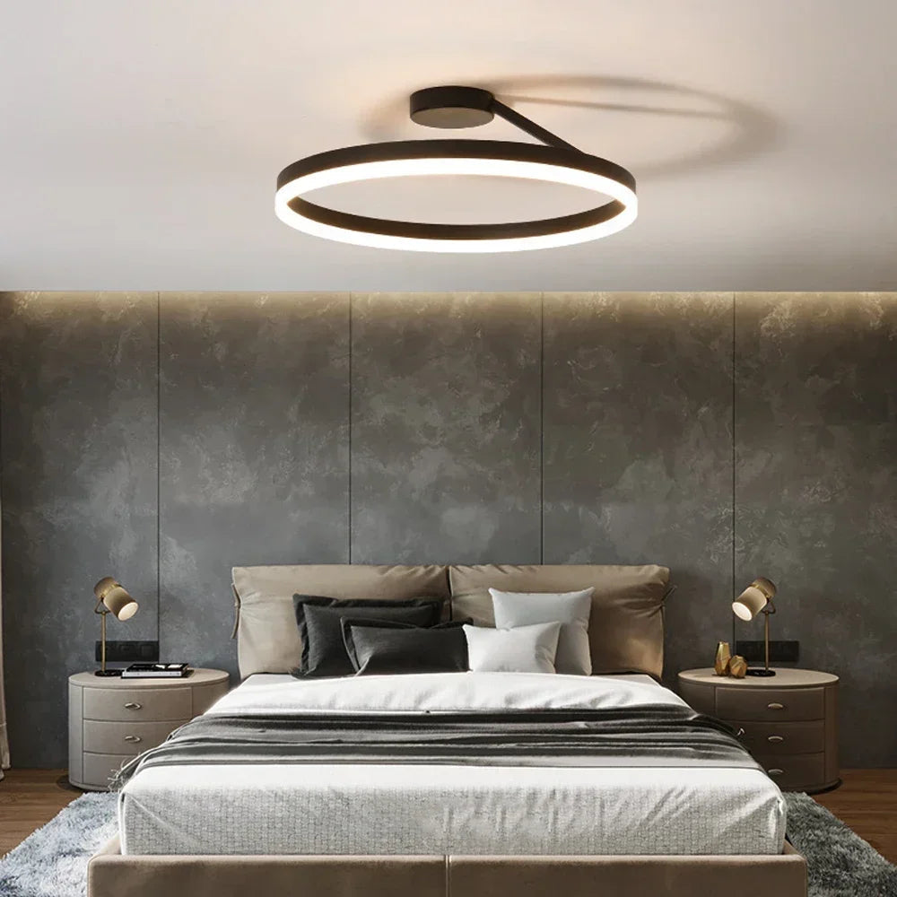 Scandinavian LED Ceiling Lamp - Modern Flush Mount Ceiling Light Fixture for Cozy Interiors, Energy-Efficient Design 2
