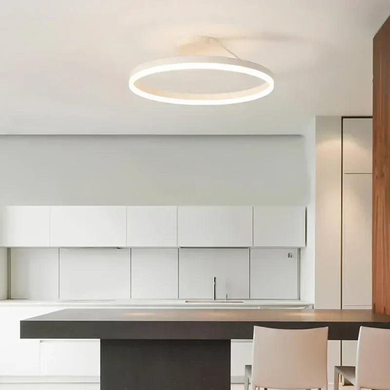 Scandinavian LED Ceiling Lamp - Modern Flush Mount Ceiling Light Fixture for Cozy Interiors, Energy-Efficient Design 6