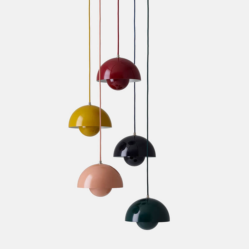 Scandinavian Semi-Circular Pendant Lamp in Pastel Colors – Modern Ceiling Light Fixture for Cozy Ambiance 1