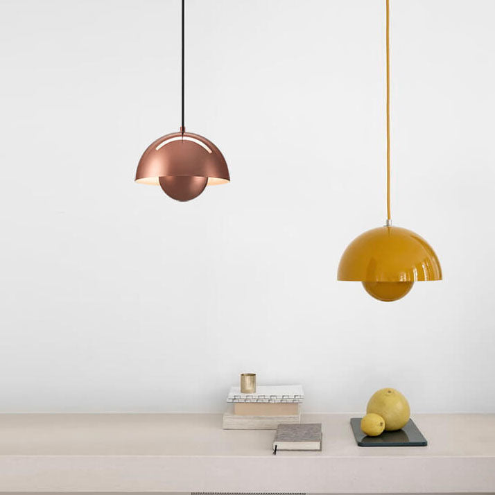 Scandinavian Semi-Circular Pendant Lamp in Pastel Colors – Modern Ceiling Light Fixture for Cozy Ambiance 4