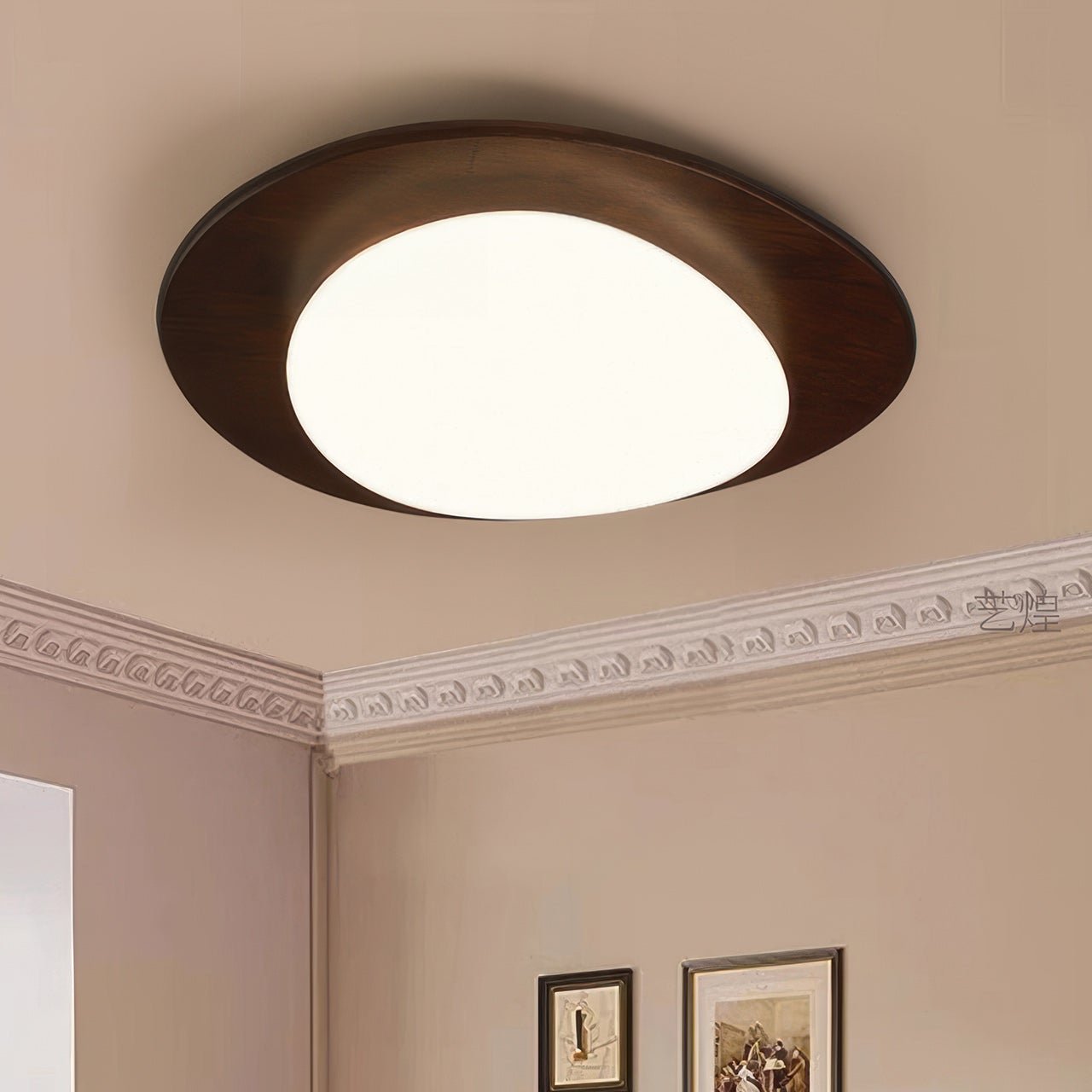 Scandinavian Wood LED Ceiling Light Fixture – Natural Design for Cozy Home Decor, Warm Glare-Free Lighting 2