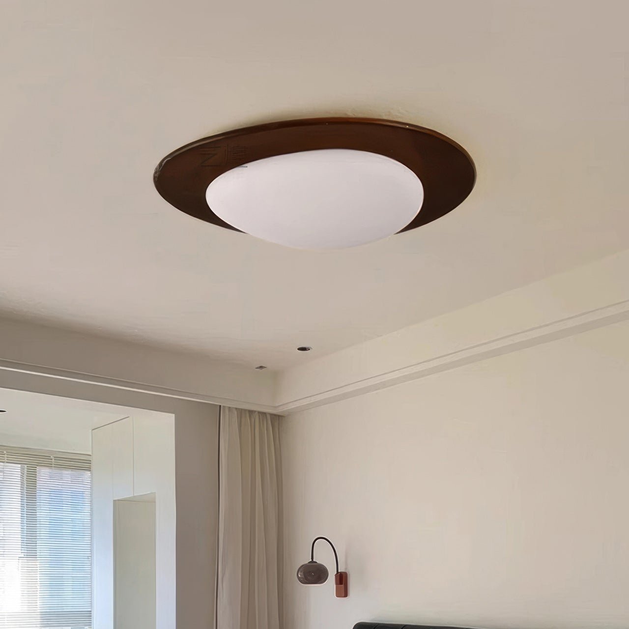Scandinavian Wood LED Ceiling Light Fixture – Natural Design for Cozy Home Decor, Warm Glare-Free Lighting 4