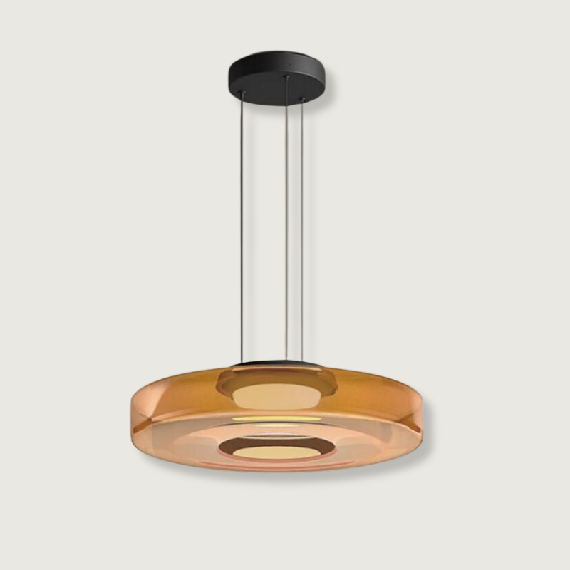 Modern Glass Pendant Lamp for Adjustable Kitchen Pendant Lighting – Energy-Efficient LED in Smoked, Green, and Amber Gray 2