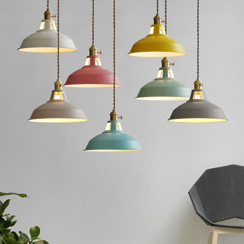 Vintage Industrial Black Pendant Light - Hanging Lamp for Kitchen and Dining Spaces, Durable Metal Design 4
