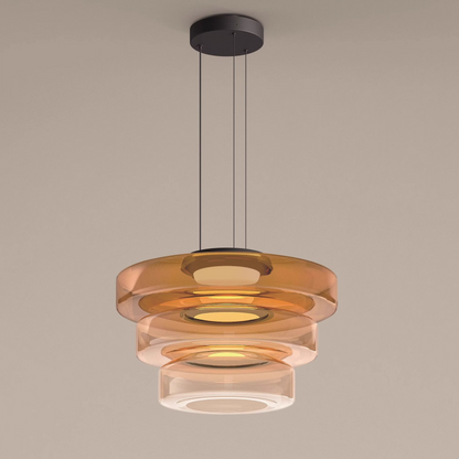 Modern Glass Pendant Lamp for Adjustable Kitchen Pendant Lighting – Energy-Efficient LED in Smoked, Green, and Amber Gray 6