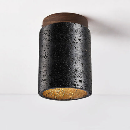 Elegant LED Ceiling Light Fixture with Natural Travertine Design – Modern Flush Ceiling Lamp for Hallways and Foyers 12