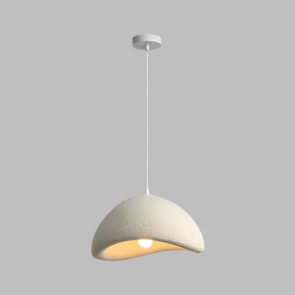 Japandi Style Resin Pendant Lamp – Adjustable Length Minimalist Ceiling Light Fixture for Modern Spaces 0