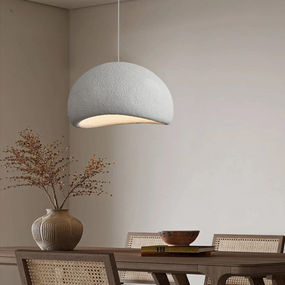 Japandi Style Resin Pendant Lamp – Adjustable Length Minimalist Ceiling Light Fixture for Modern Spaces 1