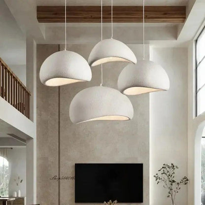 Japandi Style Resin Pendant Lamp – Adjustable Length Minimalist Ceiling Light Fixture for Modern Spaces 2