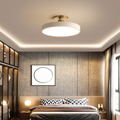 Minimalist LED Flush Mount Ceiling Light with Natural Wood Accents – Modern Ceiling Lamp for Home Lighting 0