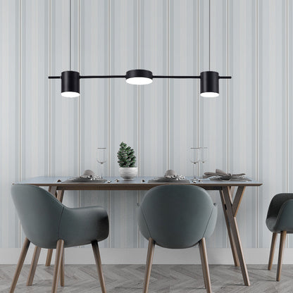 Modern Black Pendant Light for Kitchen Island - Adjustable 3, 5, or 6 Bulb Options in Elegant Aluminum Design 11