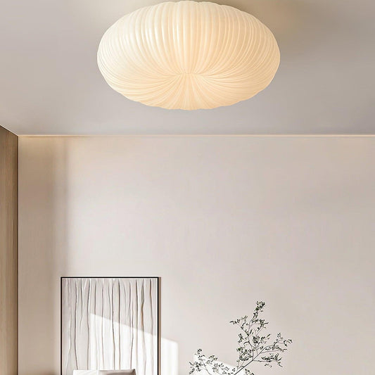 Modern LED Flush Mount Ceiling Light Fixture with Remote Control – Adjustable Brightness and Elegant Design 0