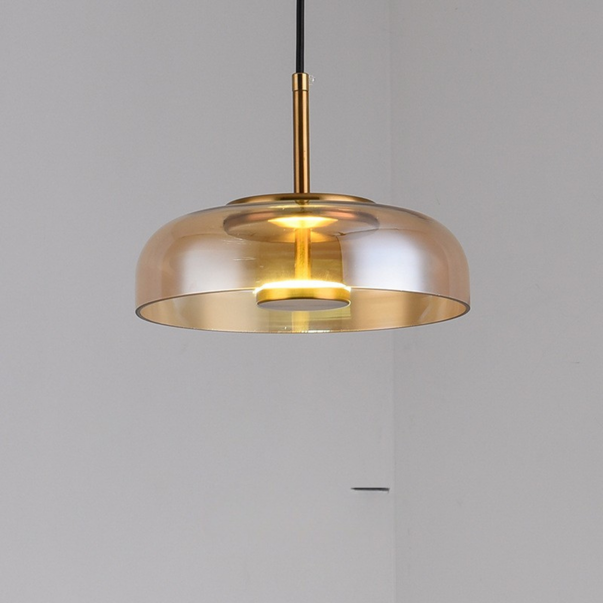 Modern LED Pendant Light, Adjustable Height Glass Hanging Light for Kitchen and Home Interiors, Minimalist Design 0