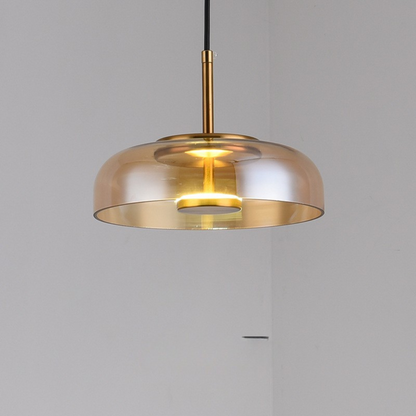Modern LED Pendant Light, Adjustable Height Glass Hanging Light for Kitchen and Home Interiors, Minimalist Design 0