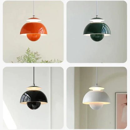 Modern Scandinavian Glass Pendant Light with LED – Warm White Finish for Kitchen and Living Room 3