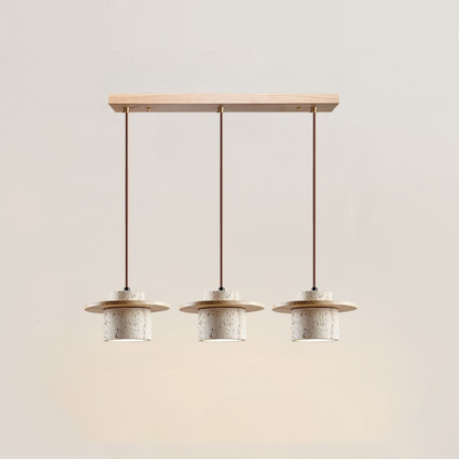 Natural Travertine Pendant Light with Adjustable Height - Modern LED Kitchen Pendant Lighting 9