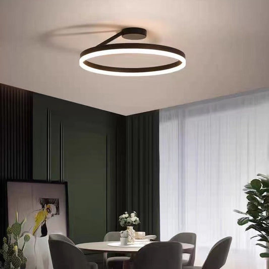 Scandinavian LED Ceiling Lamp - Modern Flush Mount Ceiling Light Fixture for Cozy Interiors, Energy-Efficient Design 0