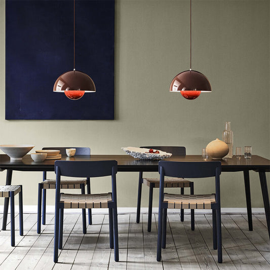 Scandinavian Semi-Circular Pendant Lamp in Pastel Colors – Modern Ceiling Light Fixture for Cozy Ambiance 0