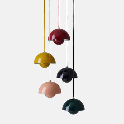 Scandinavian Semi-Circular Pendant Lamp in Pastel Colors – Modern Ceiling Light Fixture for Cozy Ambiance 1