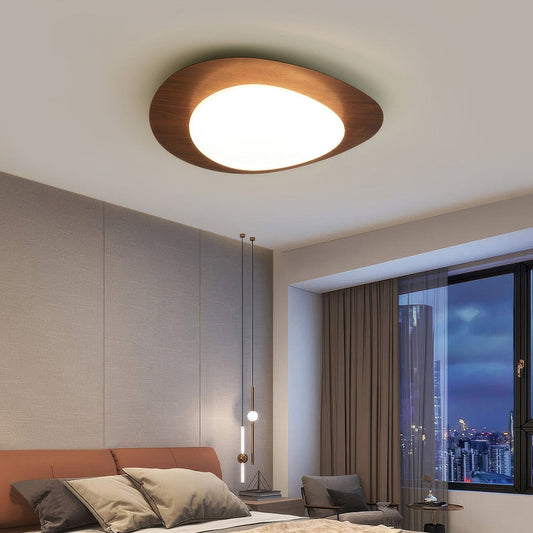Scandinavian Wood LED Ceiling Light Fixture – Natural Design for Cozy Home Decor, Warm Glare-Free Lighting 0