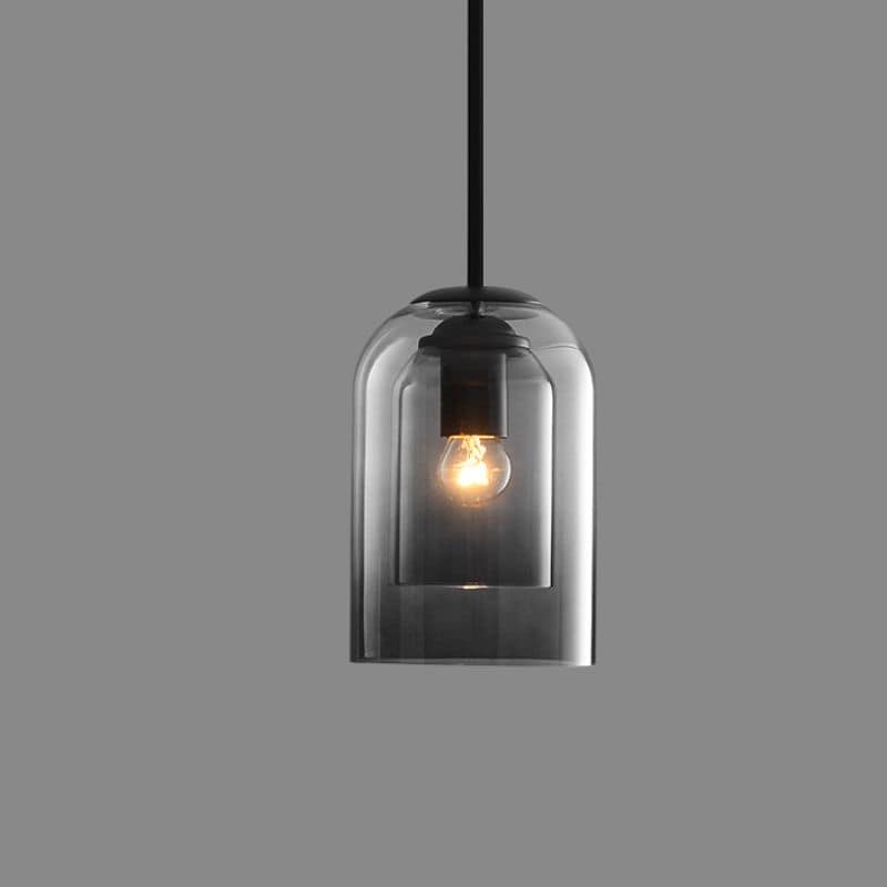 Vintage Double Glass Pendant Light with Metal Finish – Elegant Kitchen Hanging Lights for Modern Interiors 5