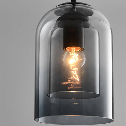 Vintage Double Glass Pendant Light with Metal Finish – Elegant Kitchen Hanging Lights for Modern Interiors 6