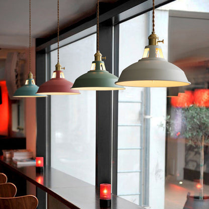 Vintage Industrial Black Pendant Light - Hanging Lamp for Kitchen and Dining Spaces, Durable Metal Design 3