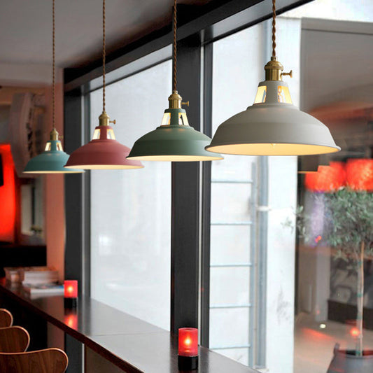 Vintage Industrial Black Pendant Light - Hanging Lamp for Kitchen and Dining Spaces, Durable Metal Design 3