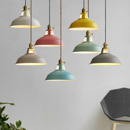 Vintage Industrial Black Pendant Light - Hanging Lamp for Kitchen and Dining Spaces, Durable Metal Design 4
